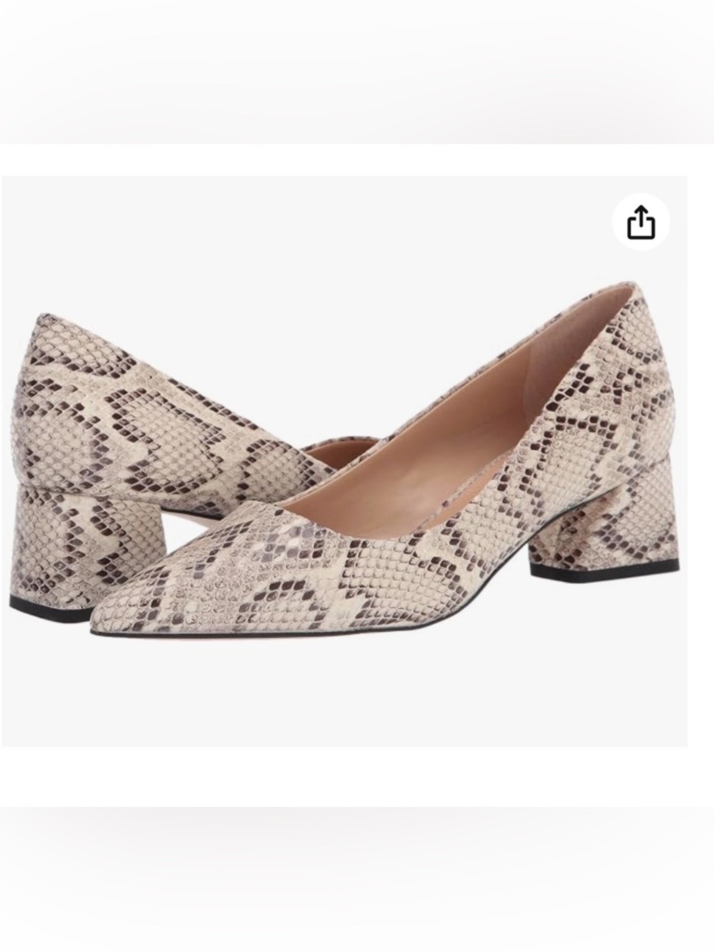 FRANCO SARTO pump romi gray snake print Sz 8.5